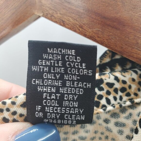 Womens Snakeskin Button Front Bodycon Dress Size 8 Short Sleeve Animal Print - Picture 9 of 11